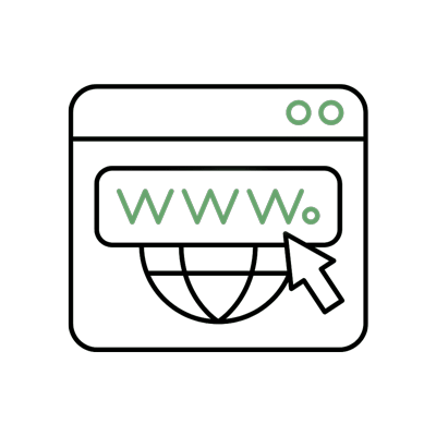 Webサイト公開やドメイン取得を示すアイコン